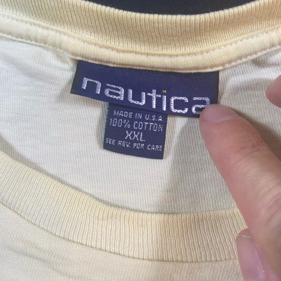Vintage Nautica Challenge XCVII Challenge T-Shirt XXL VTG White Red Blue - Picture 4 of 5